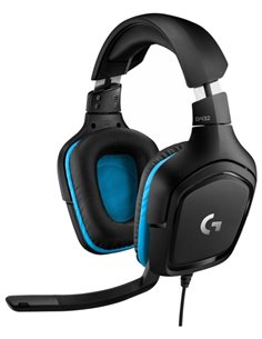 Căști gaming Logitech G432, Cu fir, Negru/Albastru