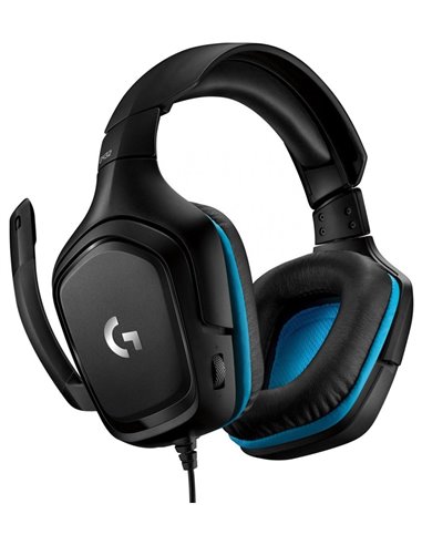 Игровая Гарнитура Logitech G432, Проводной аналоговый, Чёрный/Синий