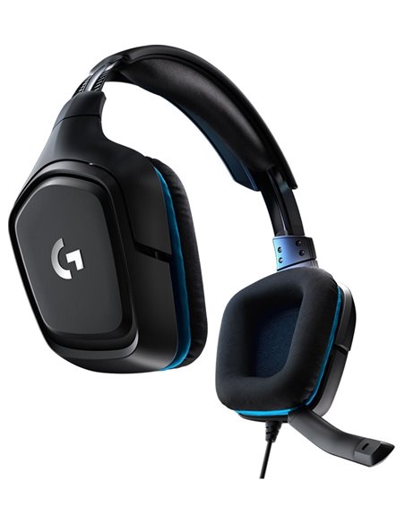 Căști gaming Logitech G432, Cu fir, Negru/Albastru Căști gaming Logitech G432, Cu fir, Negru/Albastru