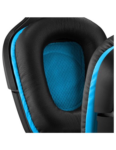 Căști gaming Logitech G432, Cu fir, Negru/Albastru