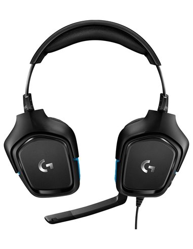 Căști gaming Logitech G432, Cu fir, Negru/Albastru