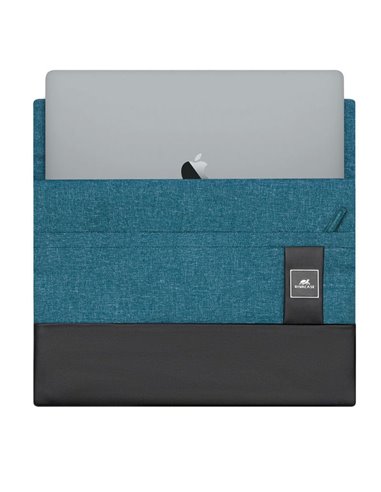 Husă universală pentru Laptop RivaCase Lantau, 13", Poliester, Acvamarin