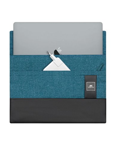 Husă universală pentru Laptop RivaCase Lantau, 13", Poliester, Acvamarin