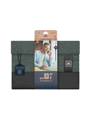 Husă universală pentru Laptop RivaCase Lantau, 13.3", Poliester, Khaki