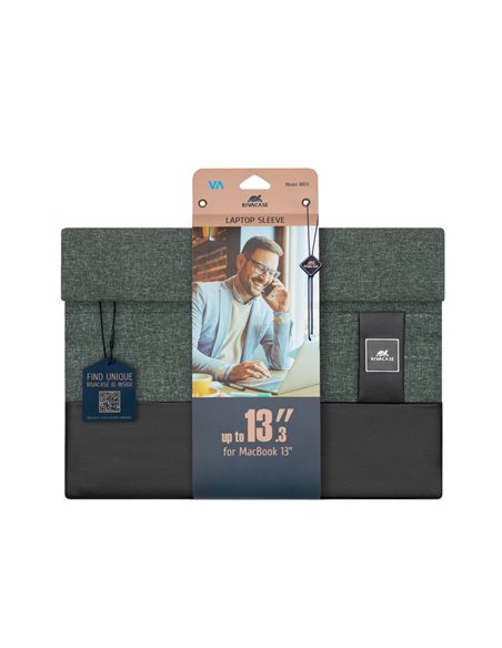 Husă universală pentru Laptop RivaCase Lantau, 13.3", Poliester, Khaki