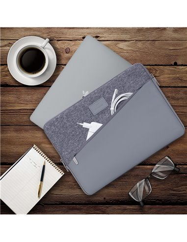 Сумка для ноутбука RivaCase Egmont, 13.3", Polyester, Серый