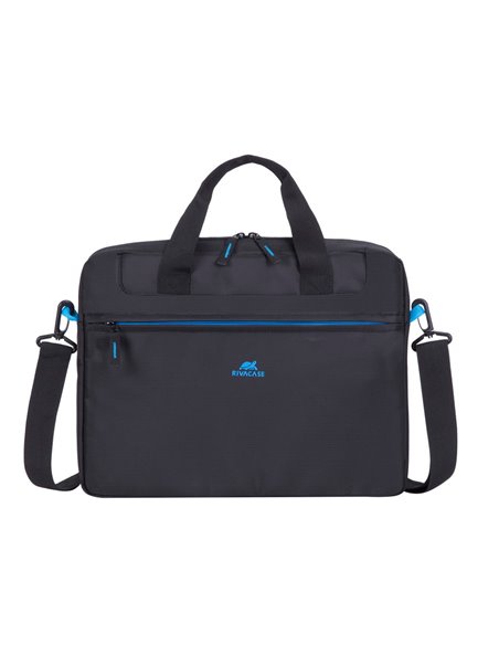 Geantă pentru Laptop RivaCase Regent, 15.6", Poliester, Negru
