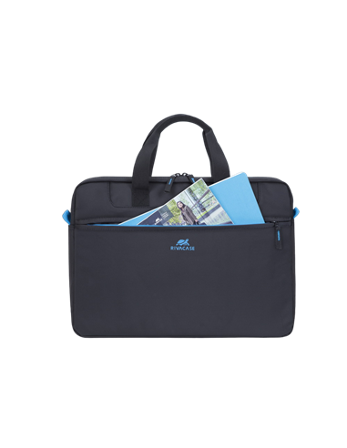 Geantă pentru Laptop RivaCase Regent, 15.6", Poliester, Negru