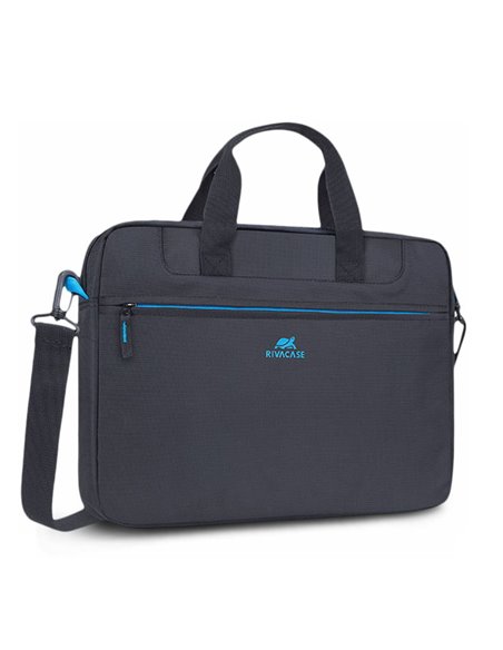 Geantă pentru Laptop RivaCase Regent, 15.6", Poliester, Negru