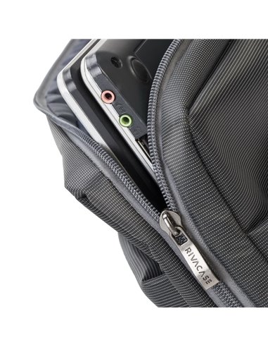 Geantă pentru Laptop Rivacase Central, 17.3", Poliester, Gri