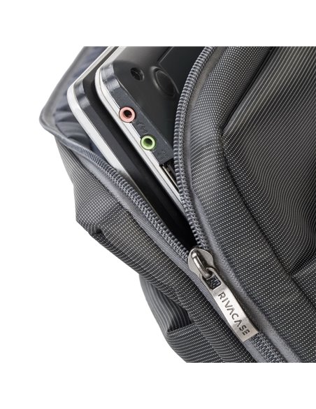 Geantă pentru Laptop Rivacase Central, 17.3", Poliester, Gri