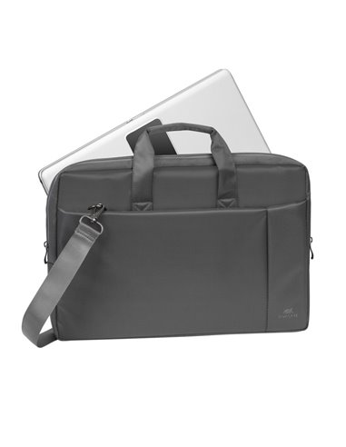 Geantă pentru Laptop Rivacase Central, 17.3", Poliester, Gri
