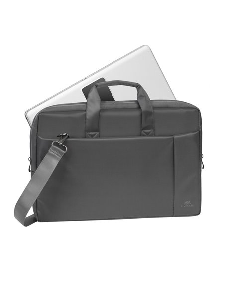 Geantă pentru Laptop Rivacase Central, 17.3", Poliester, Gri
