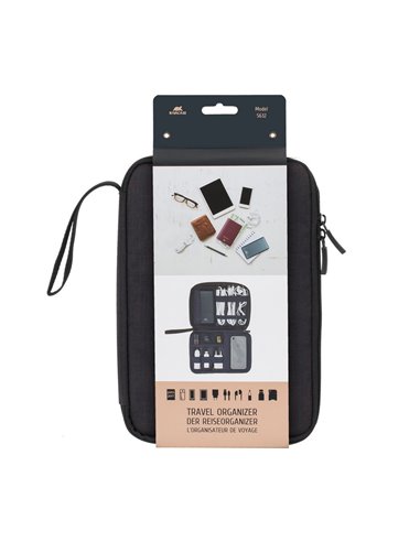 Organizator pentru calatorie RivaCase Biscayne, Poliester, Negru