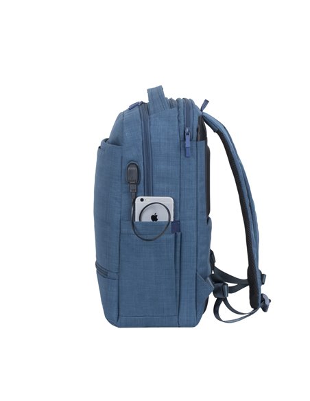 Rucsac pentru Laptop RivaCase Biscayne, 17.3", Poliester, Albastru