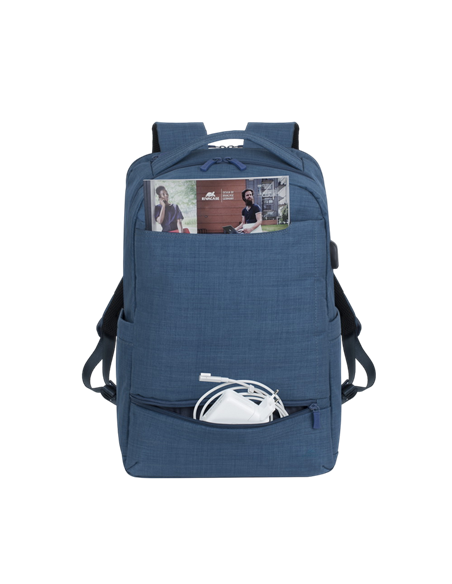 Rucsac pentru Laptop RivaCase Biscayne, 17.3", Poliester, Albastru
