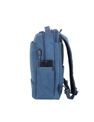 Rucsac pentru Laptop RivaCase Biscayne, 17.3", Poliester, Albastru