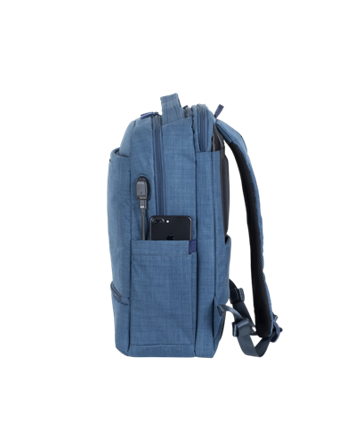 Rucsac pentru Laptop RivaCase Biscayne, 17.3", Poliester, Albastru