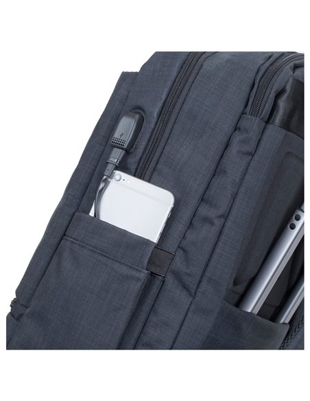Rucsac pentru Laptop RivaCase Biscayne, 17.3", Poliester, Negru