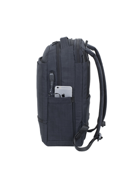 Rucsac pentru Laptop RivaCase Biscayne, 17.3", Poliester, Negru
