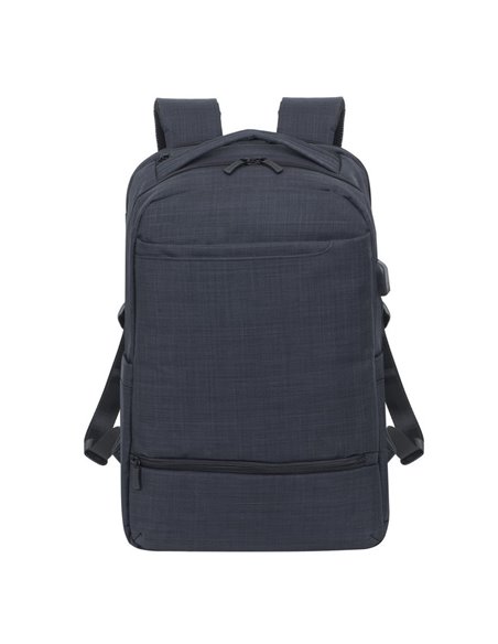 Rucsac pentru Laptop RivaCase Biscayne, 17.3", Poliester, Negru