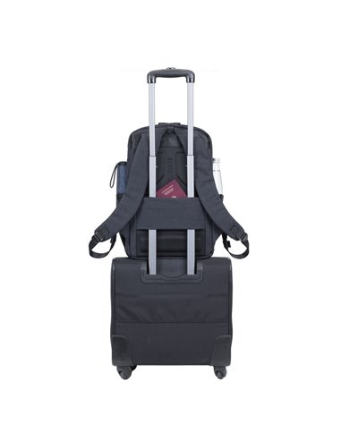 Rucsac pentru Laptop RivaCase Biscayne, 17.3", Poliester, Negru