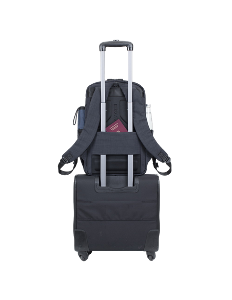Rucsac pentru Laptop RivaCase Biscayne, 17.3", Poliester, Negru