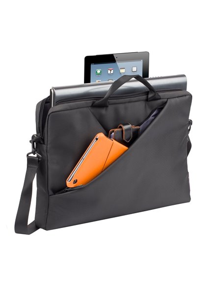 Geantă pentru Laptop Rivacase Tivoli, 15.6", Poliester, Gri