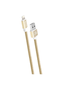 Кабель для зарядки и синхронизации Xpower Type-C cable Nylon, USB Type-A/Type-C, 1м, Золотистый