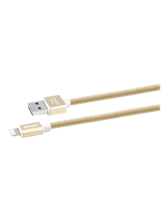 Кабель для зарядки и синхронизации Xpower Lightning cable Nylon, USB Type-A/Lightning, 1м, Золотистый