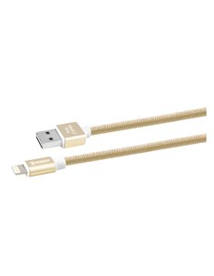 Кабель для зарядки и синхронизации Xpower Lightning cable Nylon, USB Type-A/Lightning, 1м, Золотистый 2