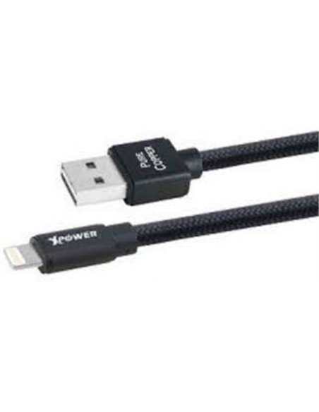 Кабель для зарядки и синхронизации Xpower Lightning cable Nylon, USB Type-A/Lightning, 1м, Чёрный