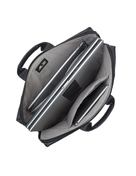 Geantă pentru Laptop RivaCase Orly, 16", Poliester, Negru