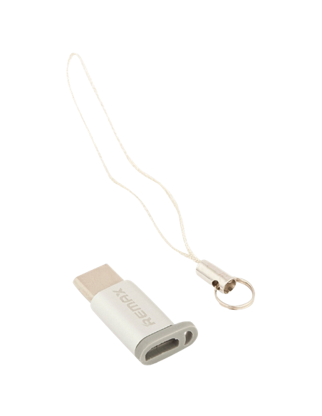 Адаптер USB Remax RA-USB1, micro-USB (F)/USB Type-C, Серебристый