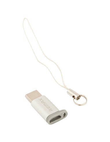 Adaptor USB Remax RA-USB1, micro-USB (F)/USB Type-C, Argintiu