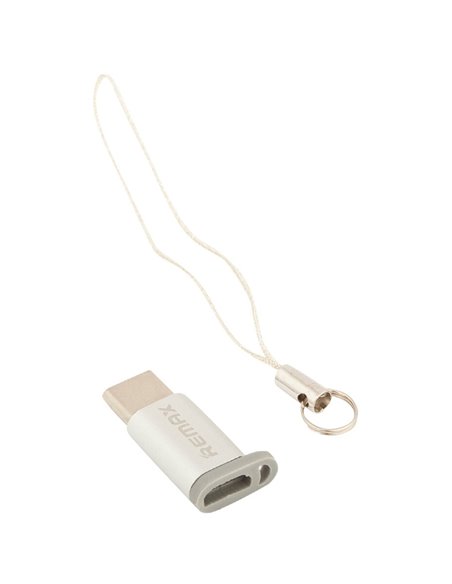 Adaptor USB Remax RA-USB1, micro-USB (F)/USB Type-C, Argintiu