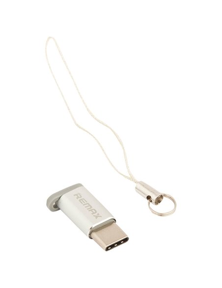 Adaptor USB Remax RA-USB1, micro-USB (F)/USB Type-C, Argintiu