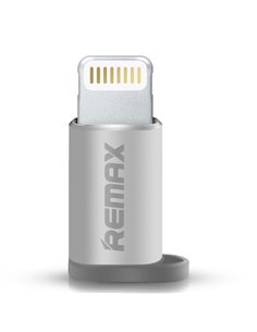 Адаптер USB Remax RA-USB2, Micro-USB/Lightning, Серебристый 2
