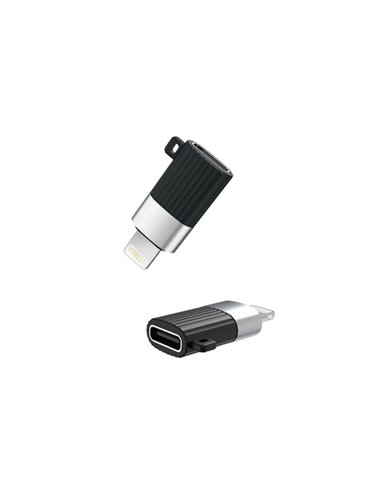 Адаптер USB XO NB149B, micro-USB (F)/Lightning, Чёрный