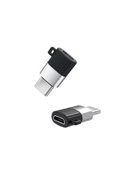 Adaptor USB XO NB149A, micro-USB (F)/USB Type-C, Negru