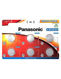 Дисковые батарейки Panasonic CR-2032EL, CR2032, 6шт.