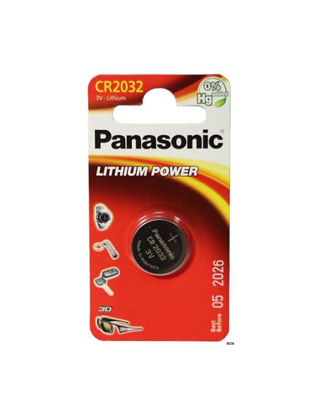 Дисковые батарейки Panasonic CR-2032EL, CR2032, 1шт.