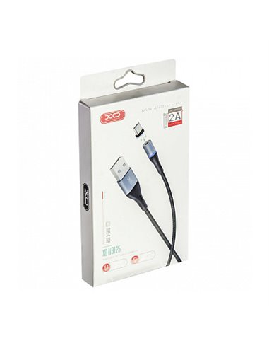 Кабель для зарядки и синхронизации XO NB125, USB Type-A/Lightning, 1м, Чёрный