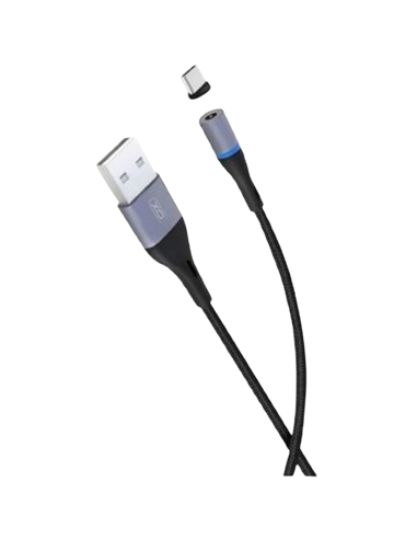 Cablu încărcare și sincronizare XO NB125, USB Type-A/USB Type-C, 1m, Negru