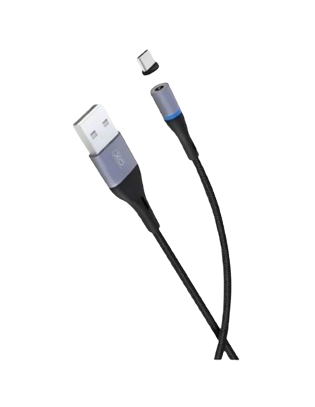 Cablu încărcare și sincronizare XO NB125, USB Type-A/USB Type-C, 1m, Negru