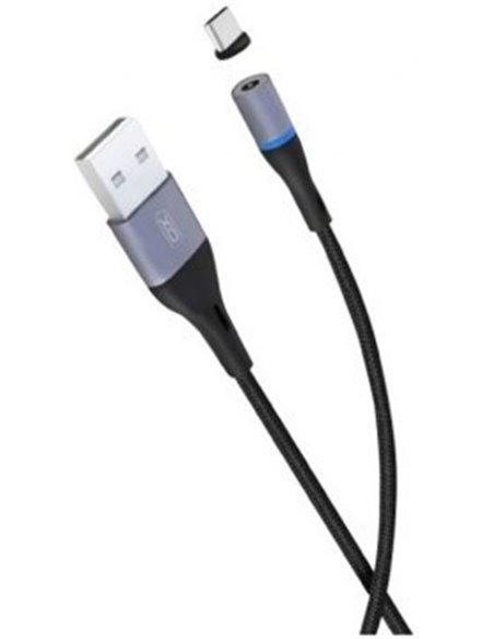 Cablu încărcare și sincronizare XO NB125, USB Type-A/USB Type-C, 1m, Negru