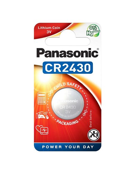 Дисковые батарейки Panasonic CR-2430EL, CR2430, 1шт.