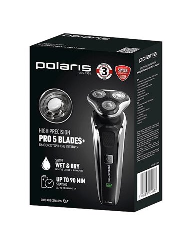 Электробритва мужская Polaris PMR0307RC, Чёрный