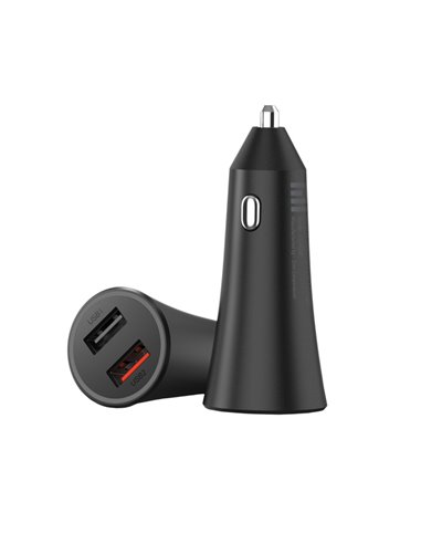 Автомобильное зарядное устройство Xiaomi Mi 37W Dual-Port Car Charger, 37Вт, Чёрный