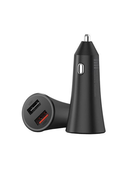 Автомобильное зарядное устройство Xiaomi Mi 37W Dual-Port Car Charger, 37Вт, Чёрный